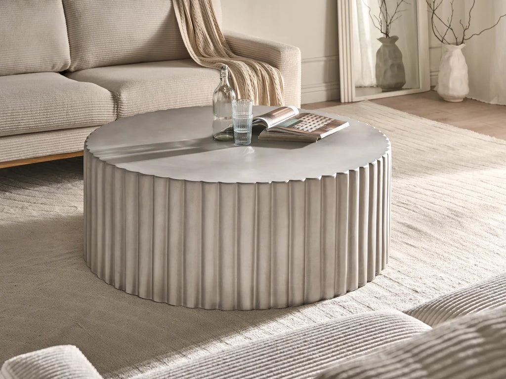 Coffee Table POZZA 117 cm 117 cm Grey