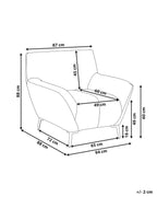 Armchair LAKENE Fabric Off-White