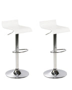 Set of 2 Bar Chairs VALENCIA Swivel White