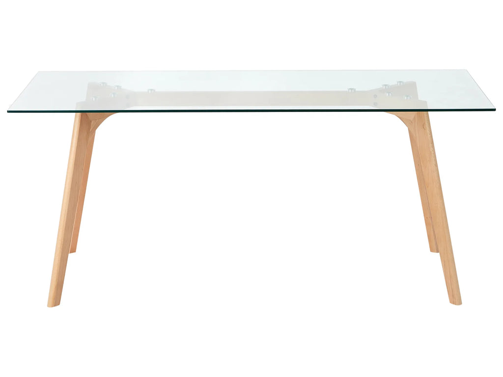 Dining Table HUDSON Transparent 180 cm 90 cm Tempered Glass