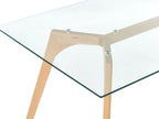 Dining Table HUDSON Transparent 180 cm 90 cm Tempered Glass