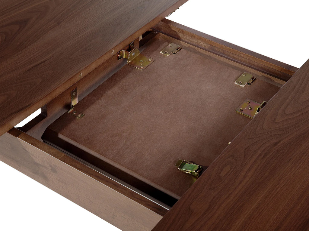 Extending Dining Table MADOX Dark Walnut 120/150 cm 75 cm
