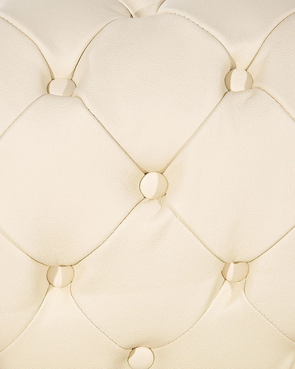 Armchair CHESTERFIELD Leather Light Beige