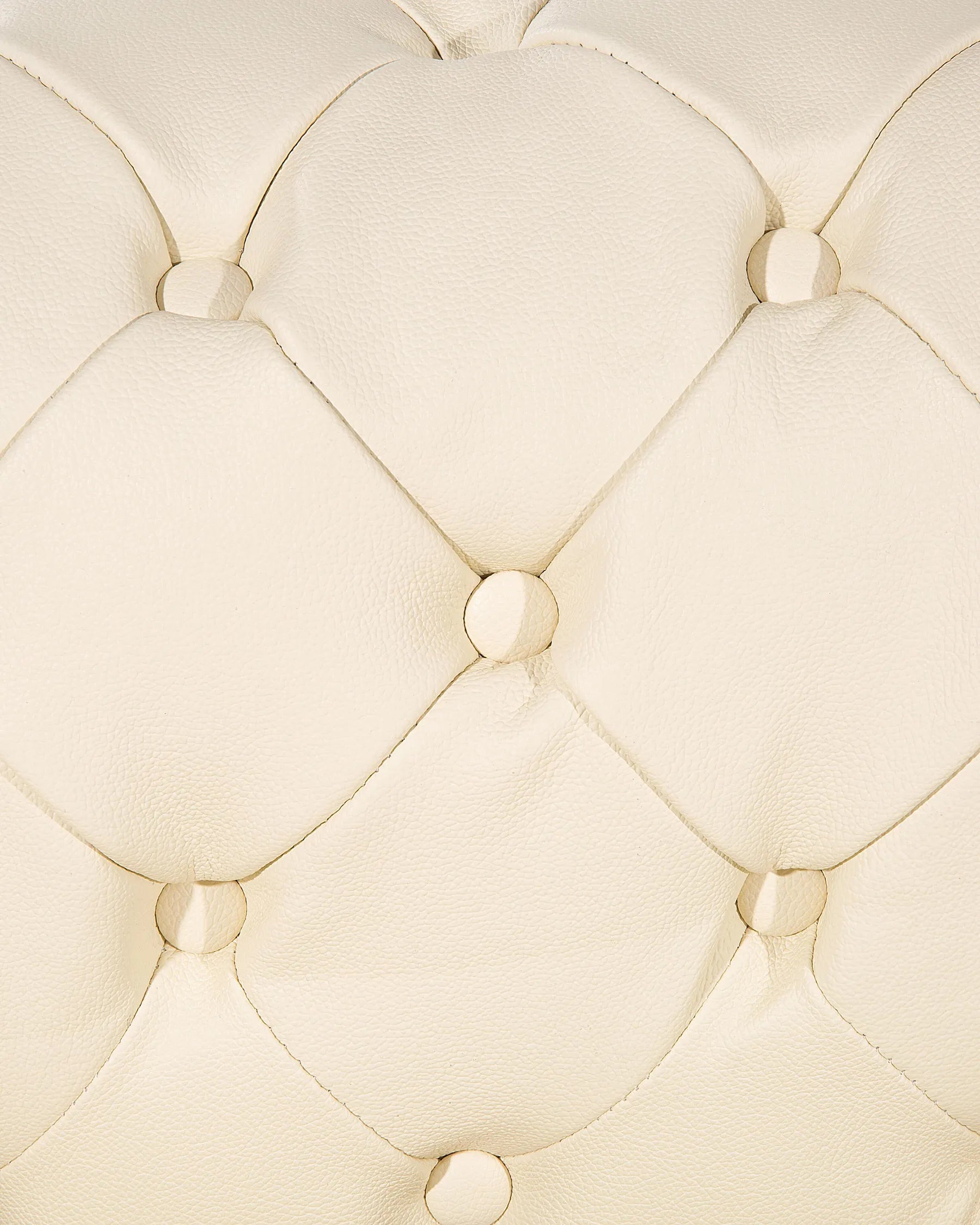 Armchair CHESTERFIELD Leather Light Beige