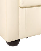 Armchair CHESTERFIELD Leather Light Beige