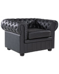 Armchair CHESTERFIELD Leather Black