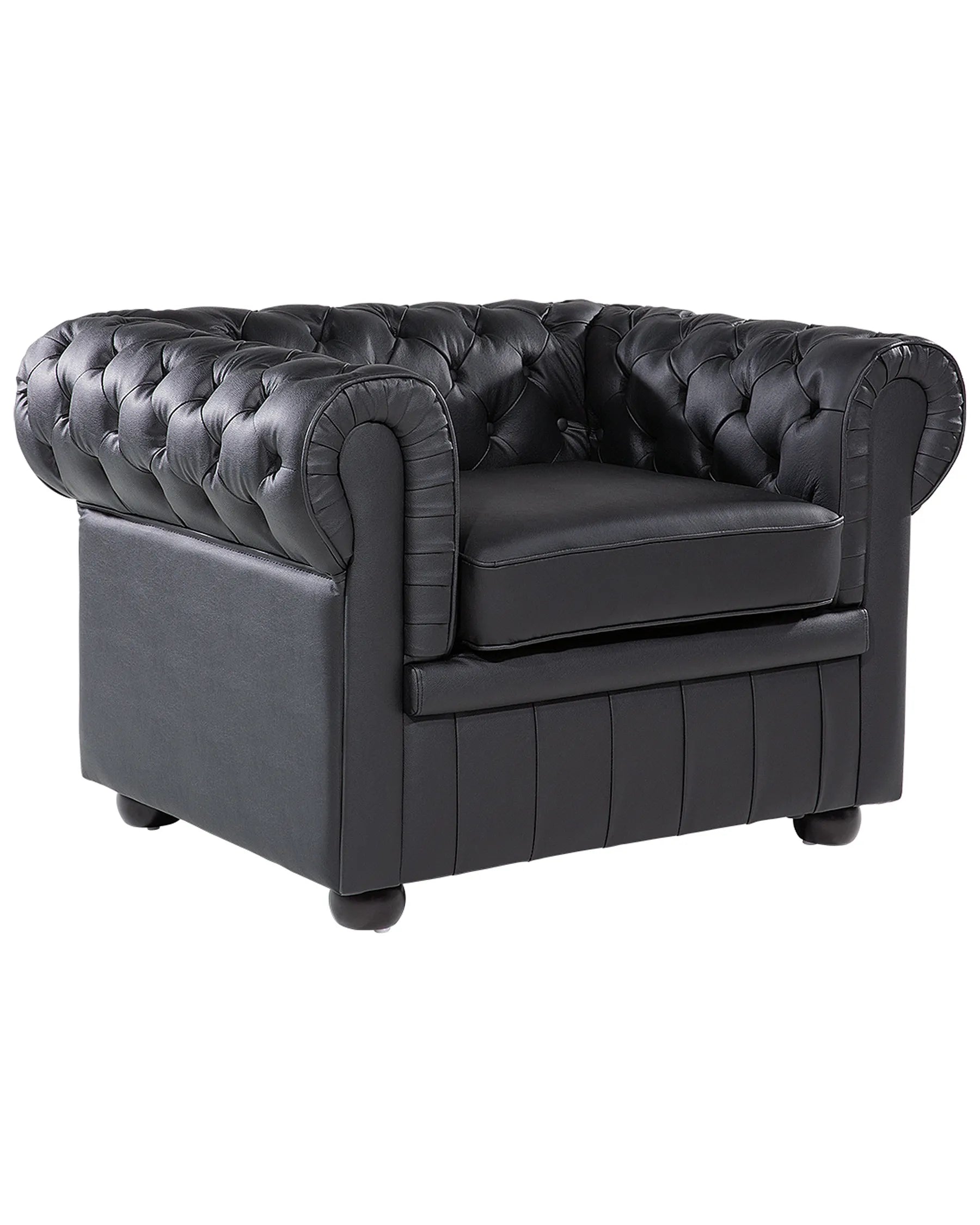 Armchair CHESTERFIELD Leather Black
