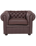 Armchair CHESTERFIELD Leather Brown