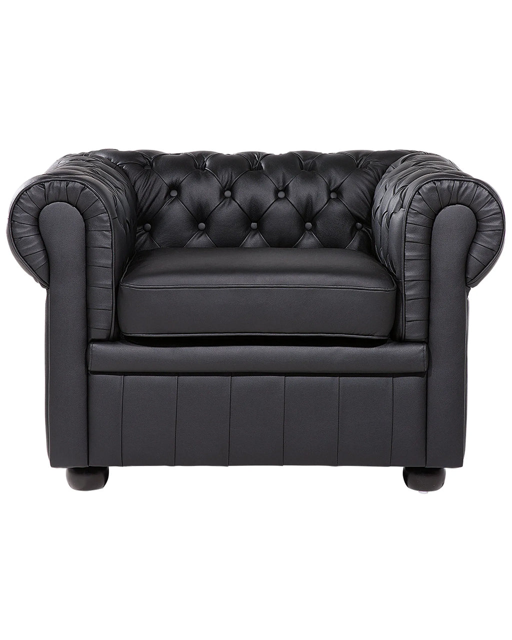 Armchair CHESTERFIELD Leather Black