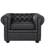Armchair CHESTERFIELD Leather Black