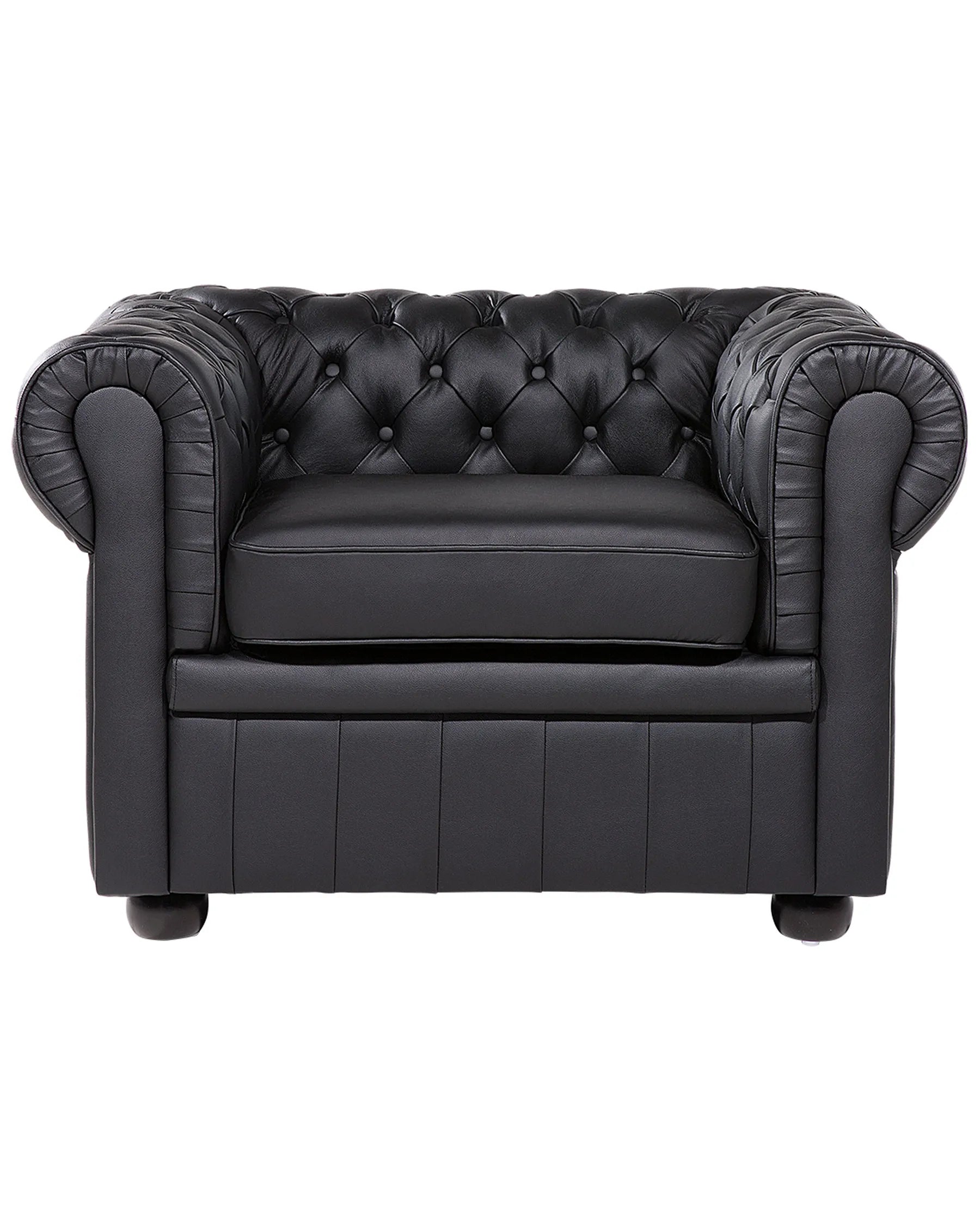 Armchair CHESTERFIELD Leather Black