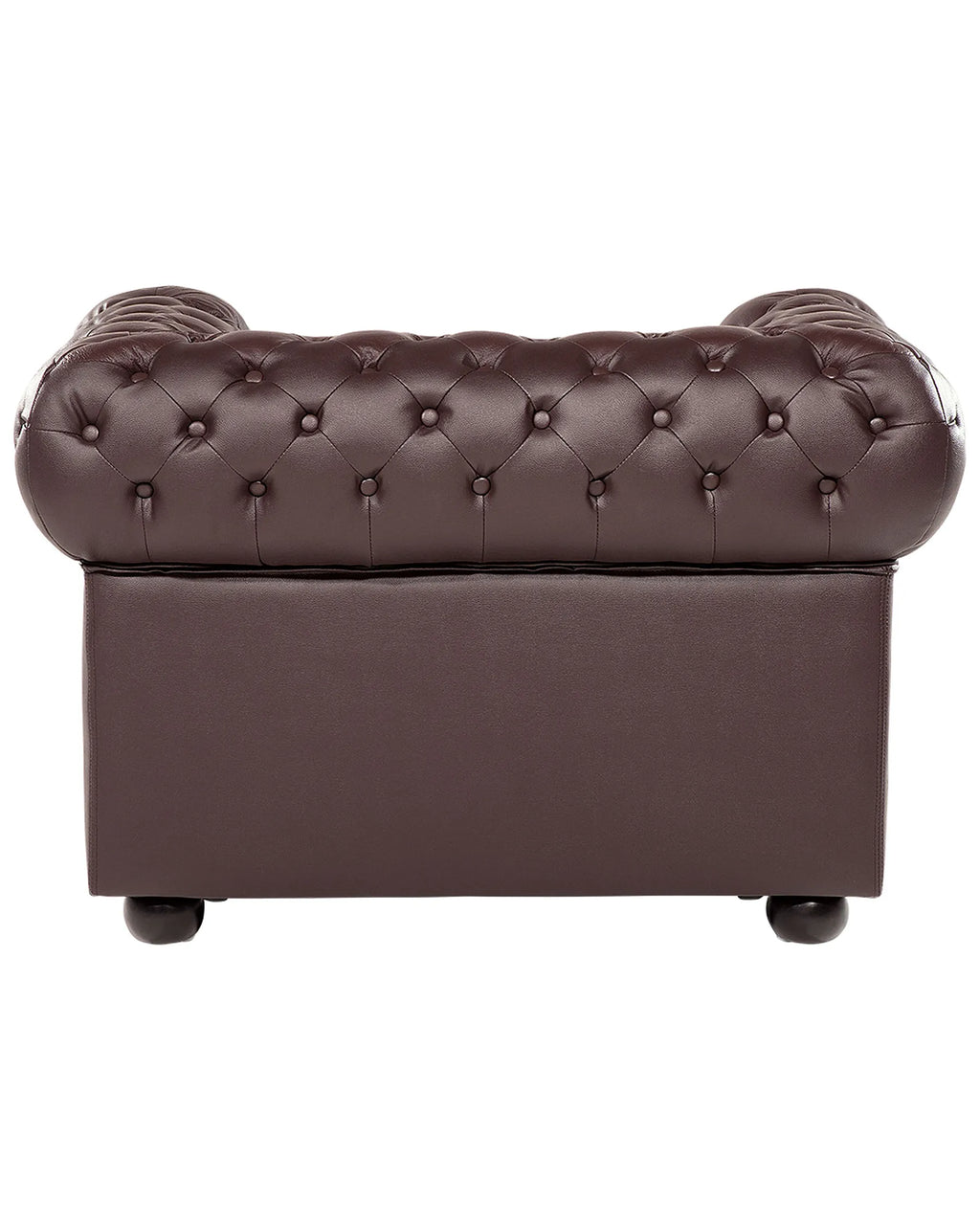 Armchair CHESTERFIELD Leather Brown