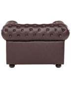 Armchair CHESTERFIELD Leather Brown