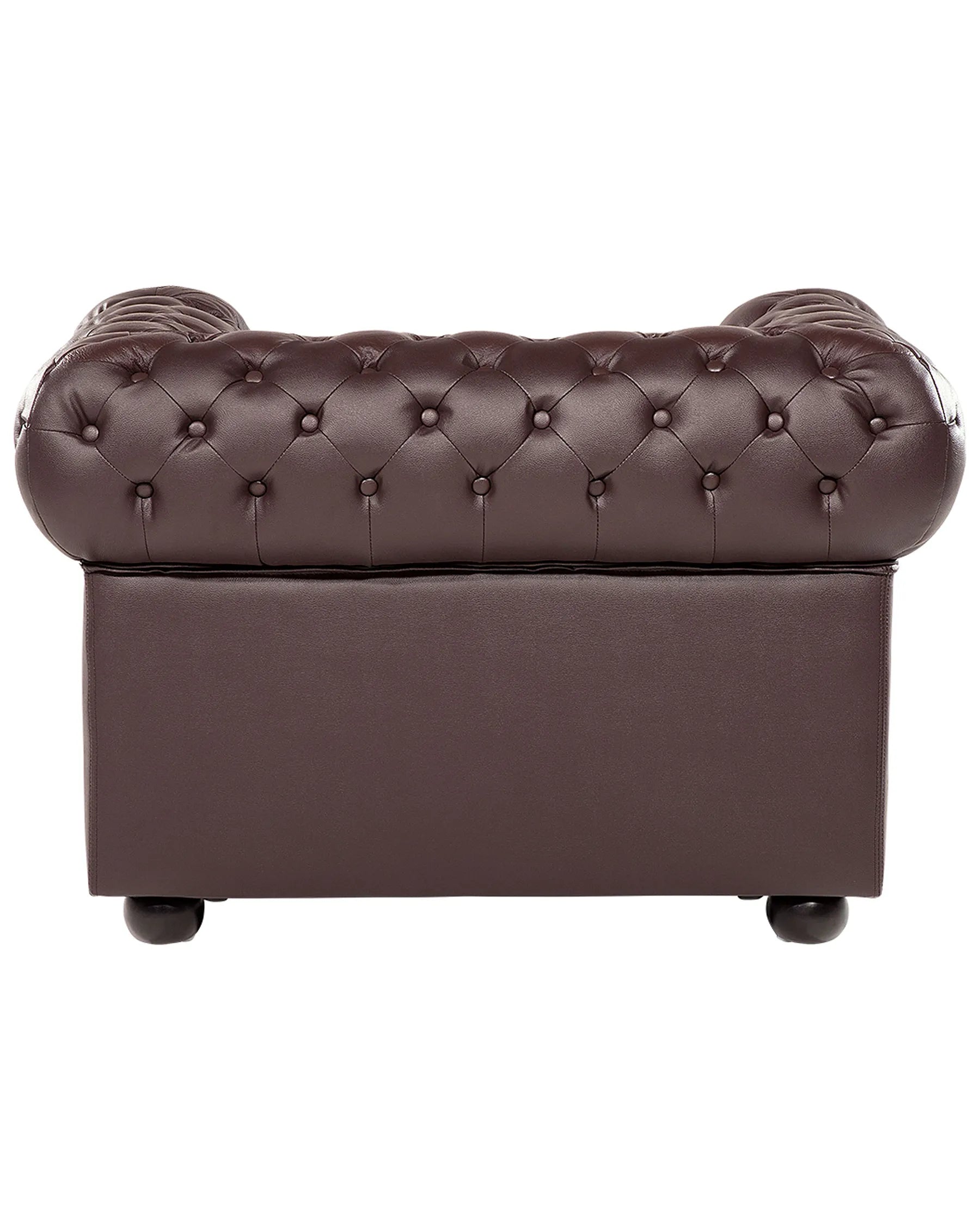 Armchair CHESTERFIELD Leather Brown