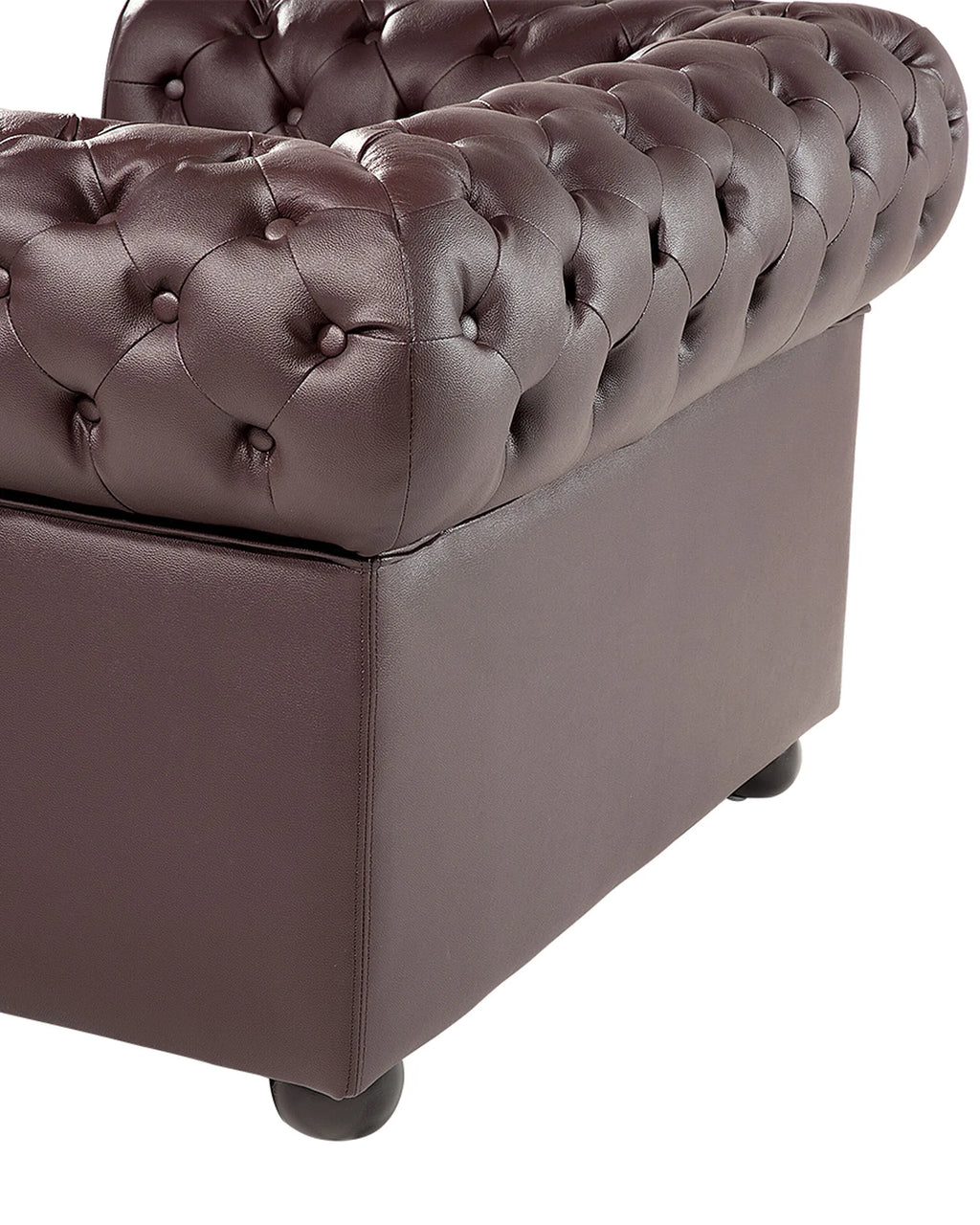 Armchair CHESTERFIELD Leather Brown