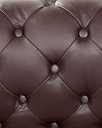 Armchair CHESTERFIELD Leather Brown