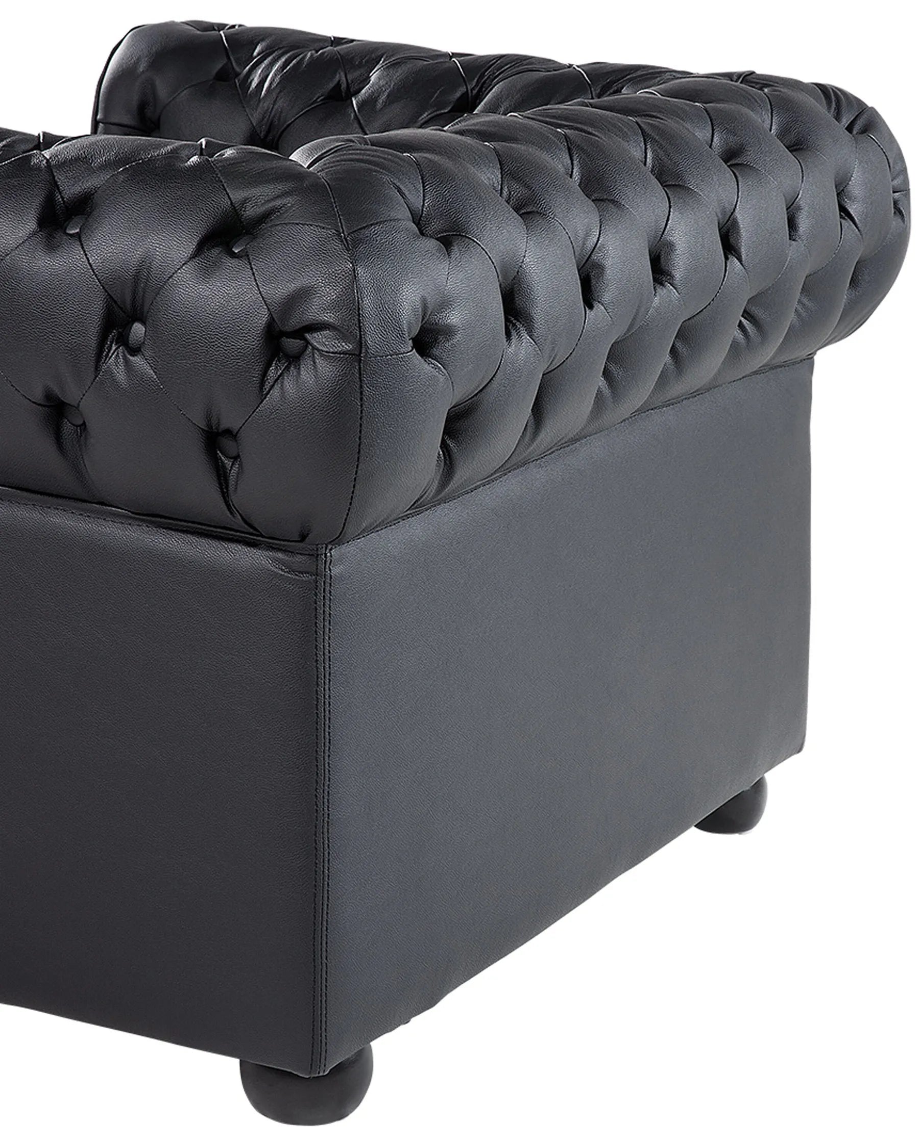 Armchair CHESTERFIELD Leather Black