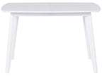 Extending Dining Table SANFORD White 120/160 cm 80 cm