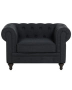 Armchair CHESTERFIELD Fabric Graphite Grey