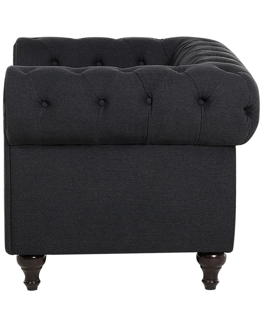 Armchair CHESTERFIELD Fabric Graphite Grey