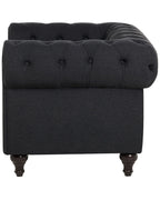 Armchair CHESTERFIELD Fabric Graphite Grey