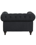 Armchair CHESTERFIELD Fabric Graphite Grey