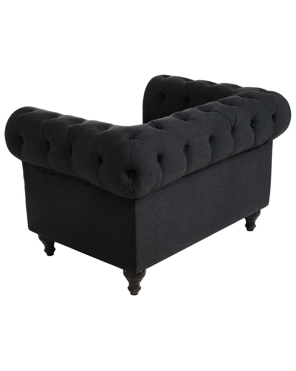 Armchair CHESTERFIELD Fabric Graphite Grey