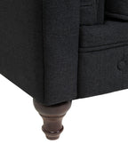 Armchair CHESTERFIELD Fabric Graphite Grey
