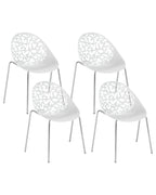 Set of 4 Dining Chairs MUMFORD White