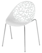 Set of 4 Dining Chairs MUMFORD White