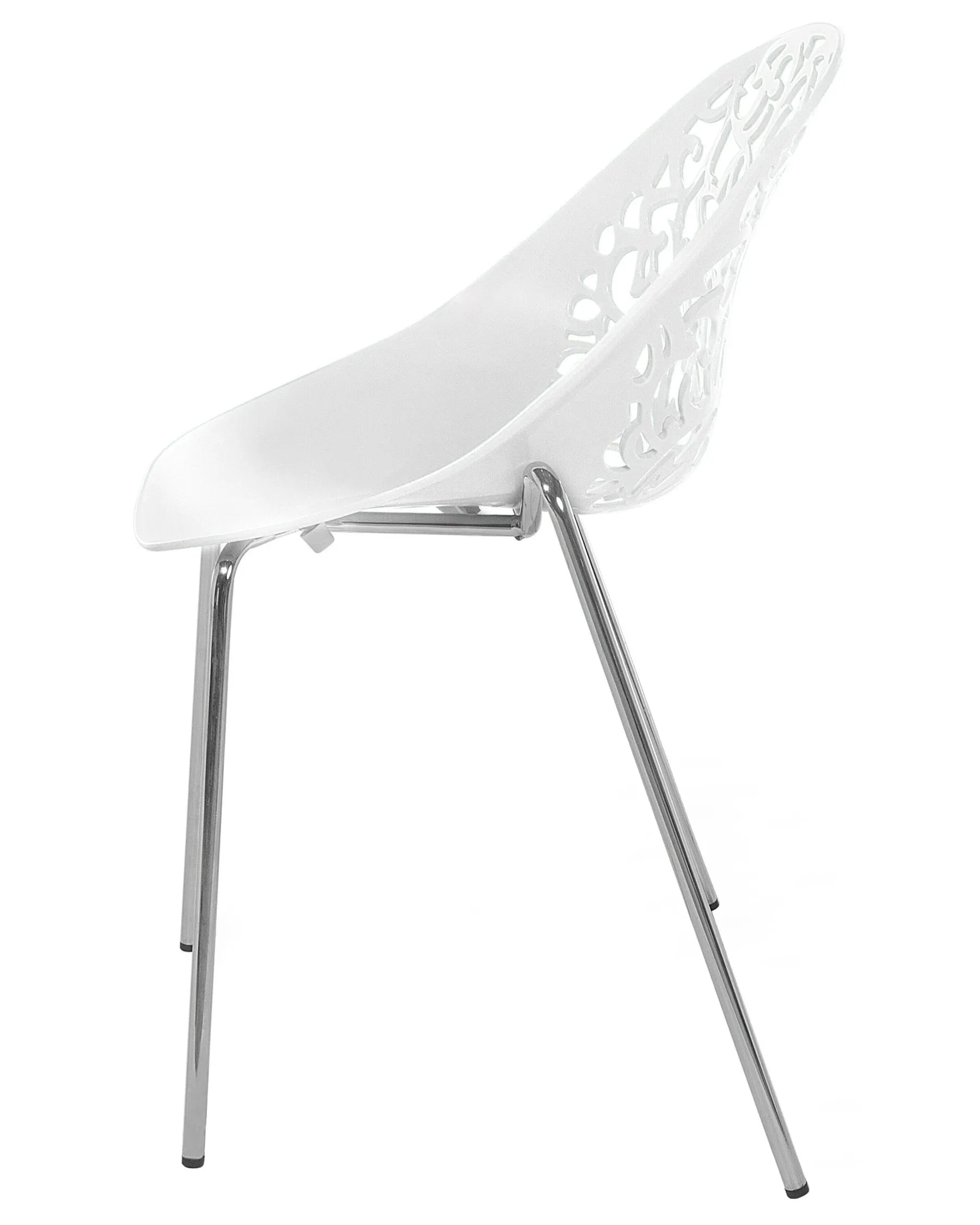 Set of 4 Dining Chairs MUMFORD White