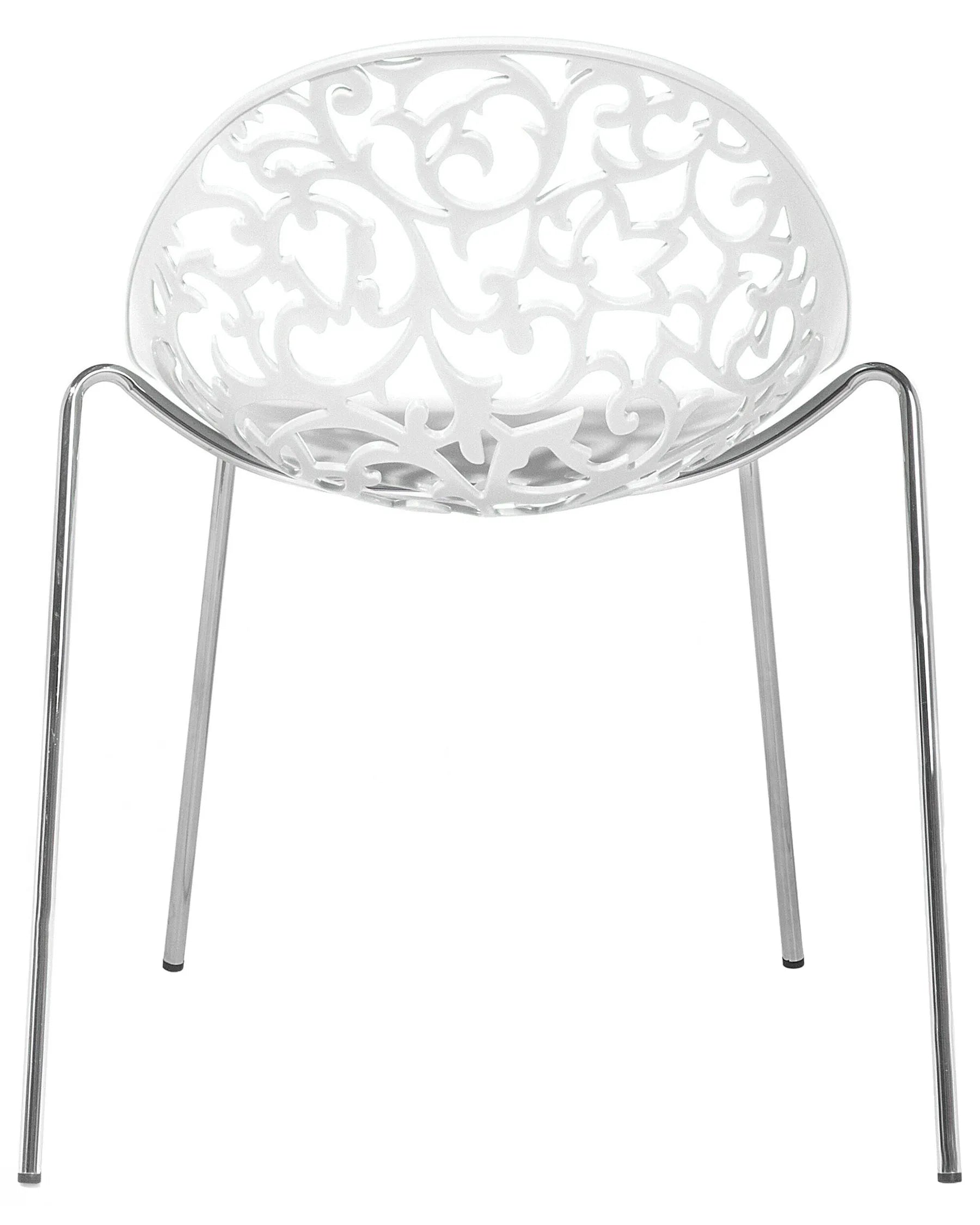 Set of 4 Dining Chairs MUMFORD White