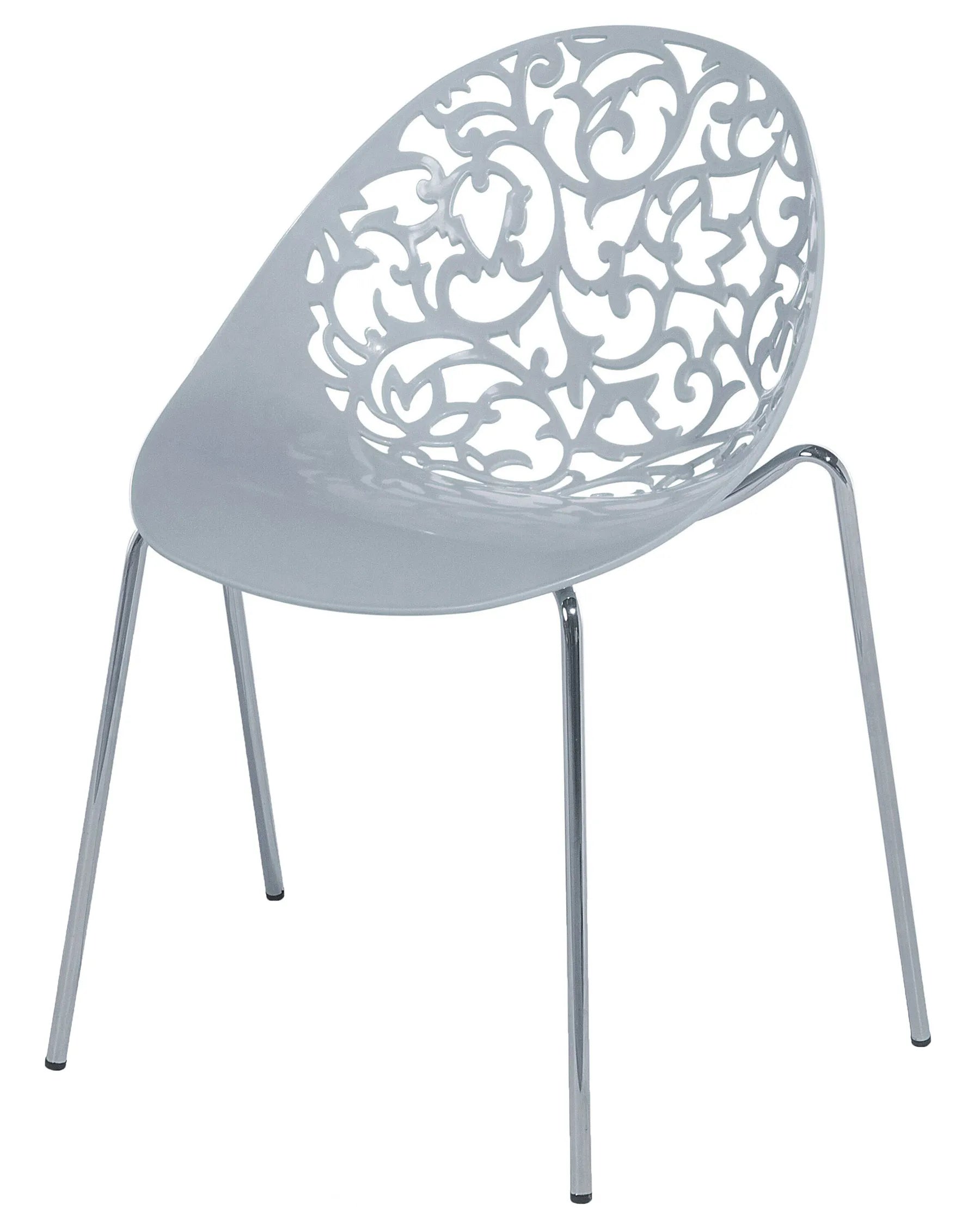 Set of 4 Dining Chairs MUMFORD Light Grey