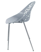 Set of 4 Dining Chairs MUMFORD Light Grey