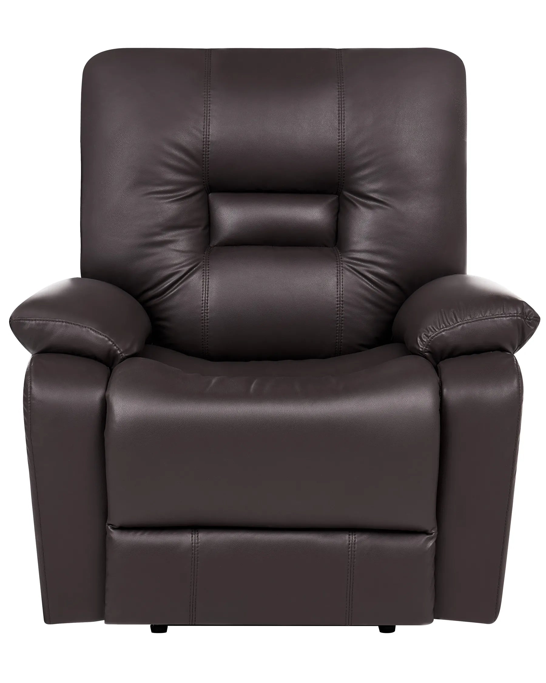 Recliner Chair BERGEN with Footrest Faux Leather Brown