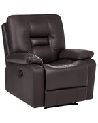 Recliner Chair BERGEN with Footrest Faux Leather Brown