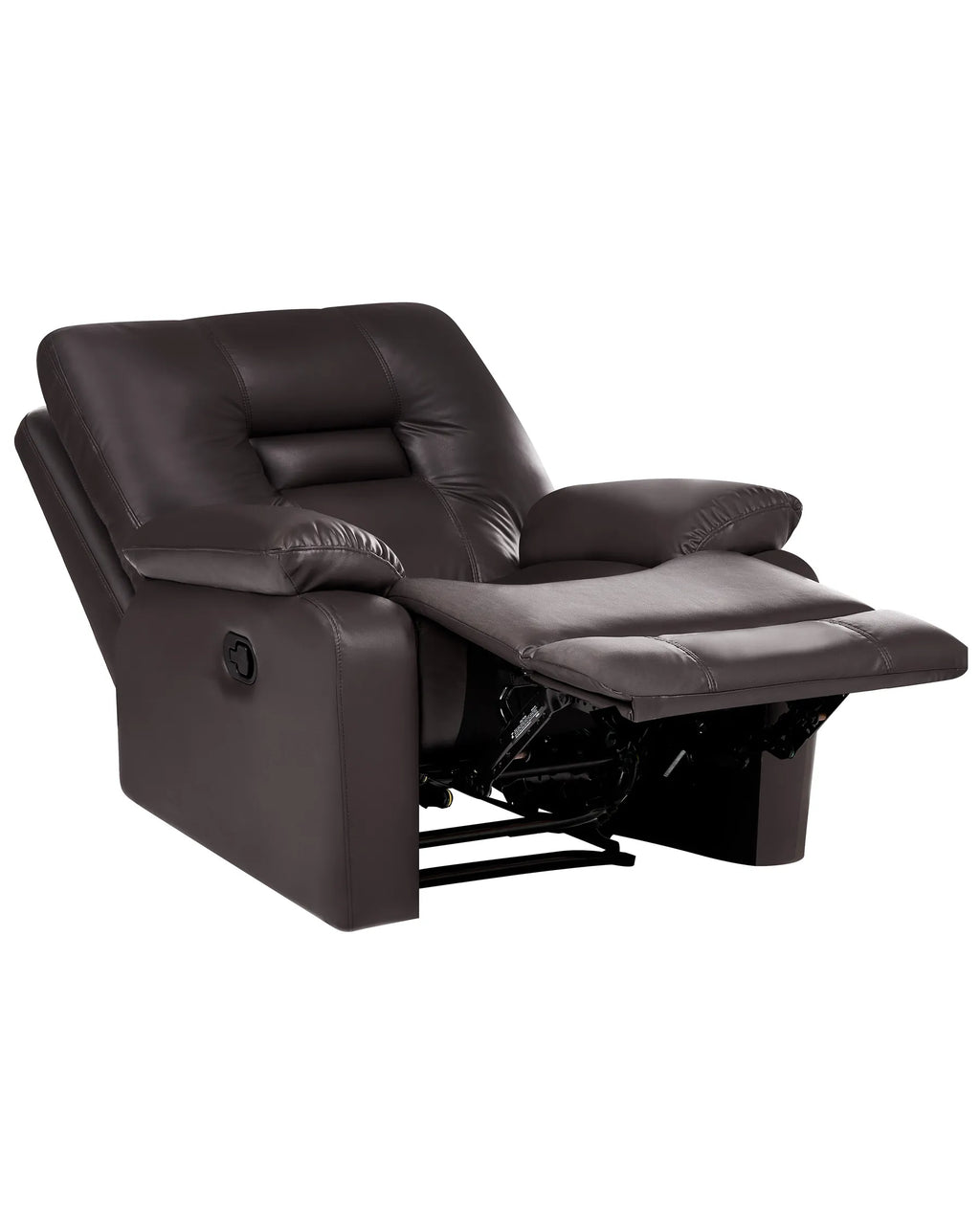 Recliner Chair BERGEN with Footrest Faux Leather Brown
