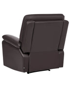 Recliner Chair BERGEN with Footrest Faux Leather Brown
