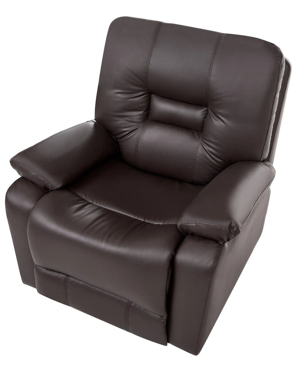 Recliner Chair BERGEN with Footrest Faux Leather Brown