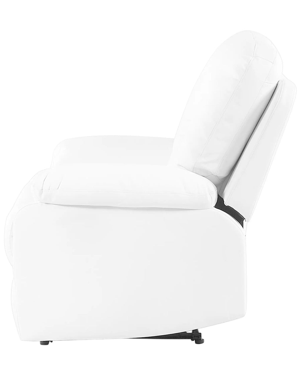 Recliner Chair BERGEN with Footrest Faux Leather White