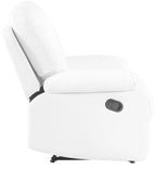 Recliner Chair BERGEN with Footrest Faux Leather White