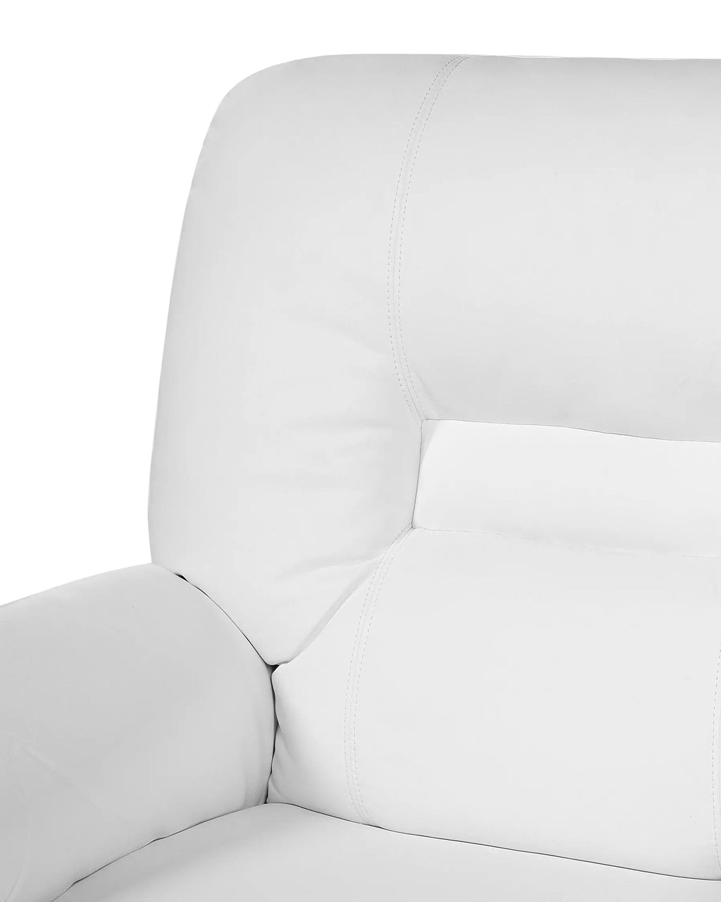 Recliner Chair BERGEN with Footrest Faux Leather White