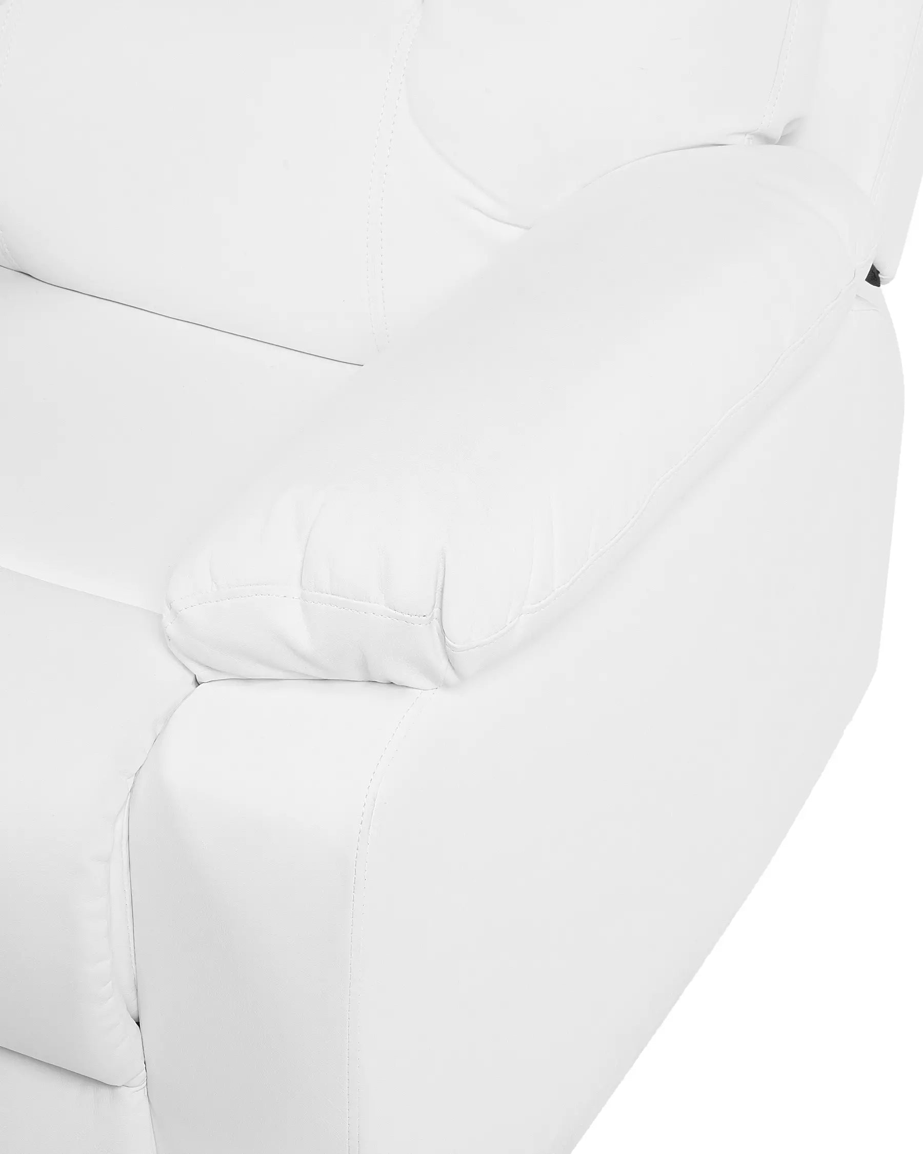 Recliner Chair BERGEN with Footrest Faux Leather White