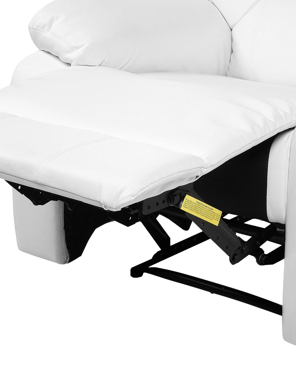 Recliner Chair BERGEN with Footrest Faux Leather White