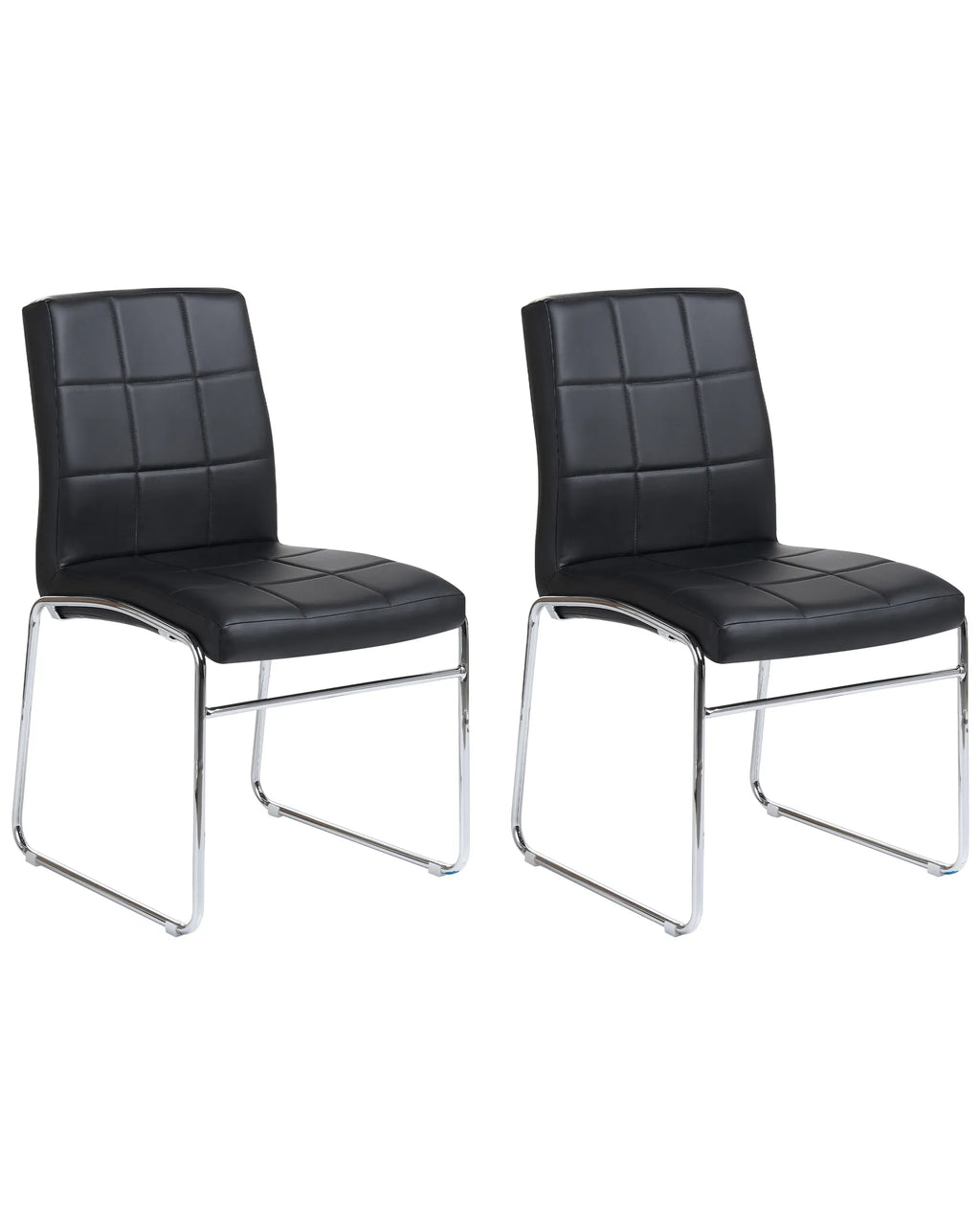 Set of 2 Dining Chairs KIRON Faux Leather Black