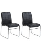 Set of 2 Dining Chairs KIRON Faux Leather Black