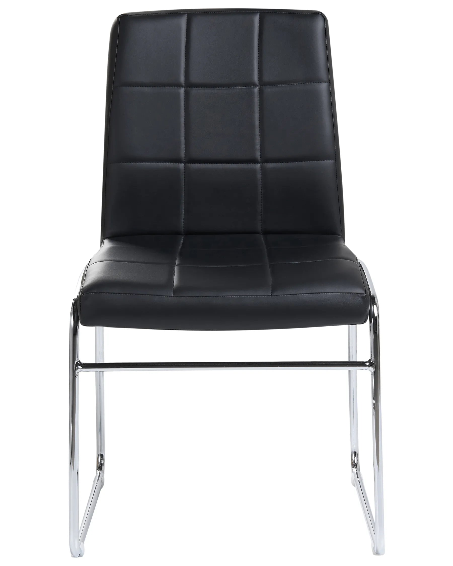 Set of 2 Dining Chairs KIRON Faux Leather Black