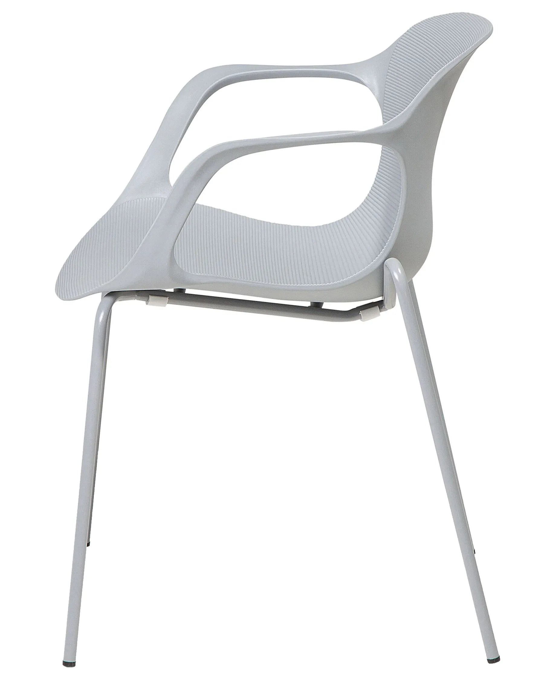 Set of 2 Dining Chairs ELBERT Light Grey