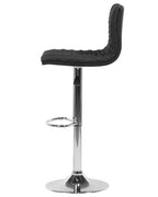 Set of 2 Bar Chairs ORLANDO Swivel Black