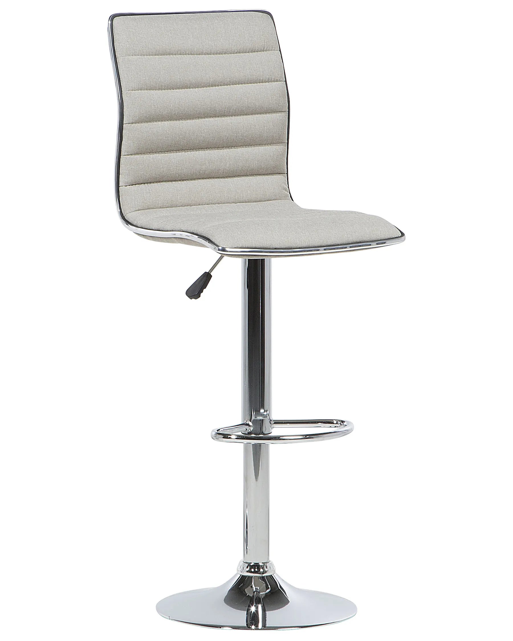 Set of 2 Bar Chairs LUCERNE Swivel Light Beige